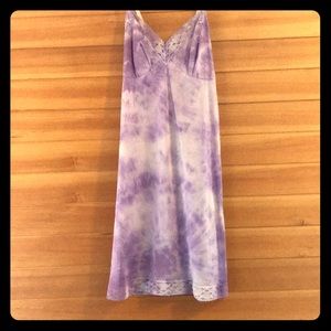 Vintage Tie dyed Slip Purple Lace Up S